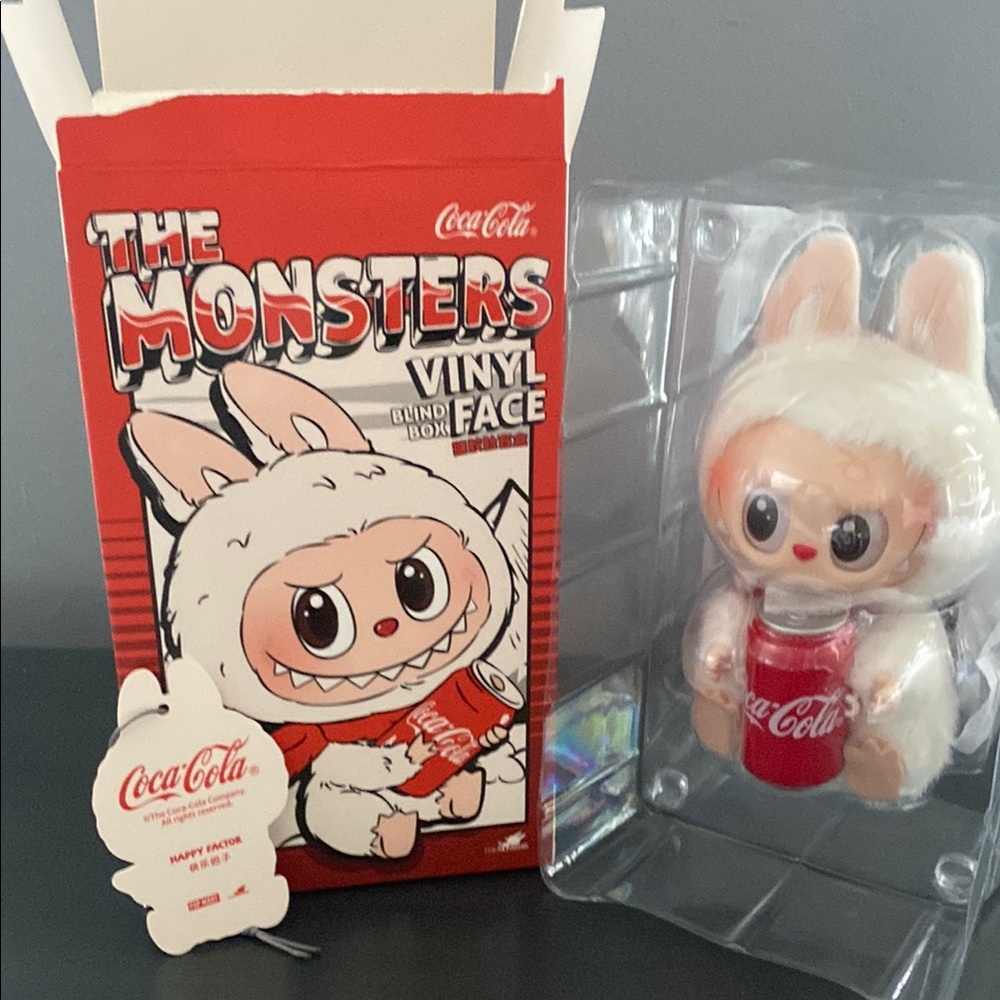 Pop Mart Labubu Happy Factor Coca Cola Monsters Vinyl Face Stuffed Animal